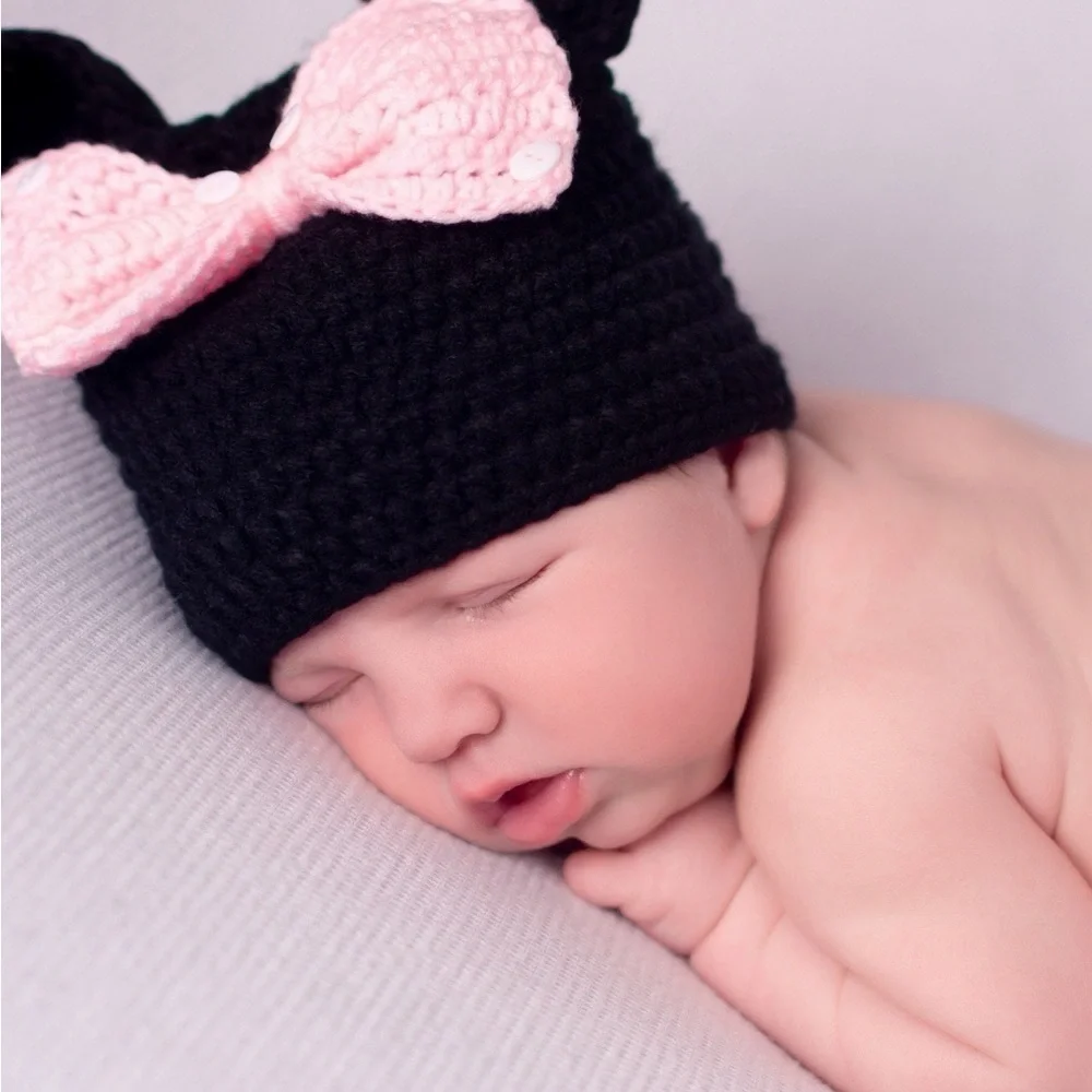 NWOT CUSTOM MADE Disney Minnie Mouse Crochet Baby Infant Newborn Photo Costume